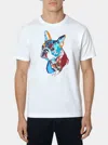 Robert Graham Pop Art Pup Short Sleeve T-shirt In White