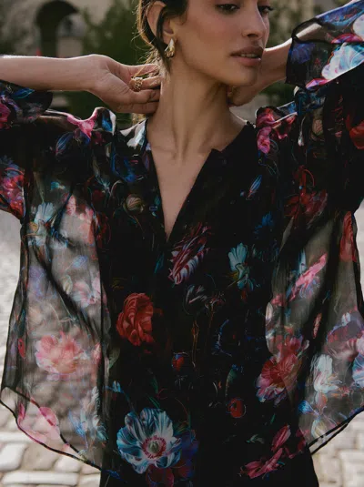 Robert Graham Poppy Long Sleeve Shirt In Multi