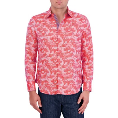 ROBERT GRAHAM ROBERT GRAHAM POSEIDON LINEN & COTTON JACQUARD BUTTON-UP SHIRT