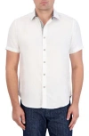 Robert Graham Men's Poseidon Linen & Cotton-blend Button-front Shirt In White