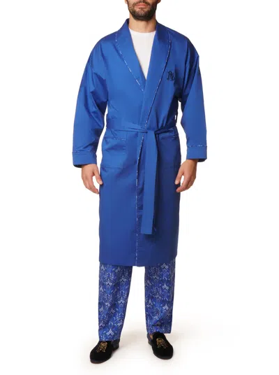 Dressing Gownrt Graham Printed Drink Dressing Gown In Navy