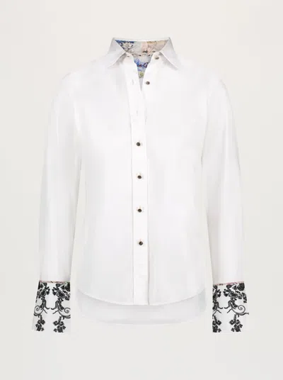 Robert Graham Priscilla Long Sleeve Shirt In White