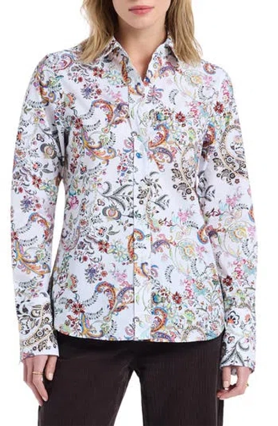 Robert Graham Priscilla Long Sleeve Woven Shirt In Multi