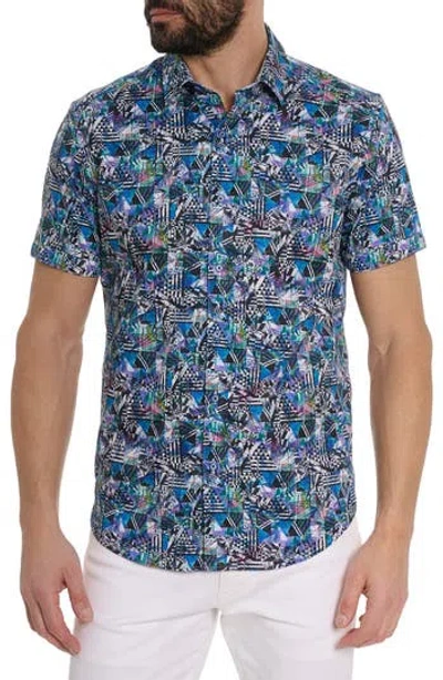 Robert Graham Pullman Short Sleeve Button Up Shirt In Multi