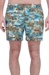 Robert Graham Quick Dry Swim Trunks In Hawaii