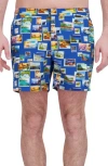 Robert Graham Quick Dry Swim Trunks In Royal Blue