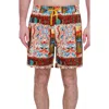 Robert Graham Quickdry Boxer Board Shorts In Yellow