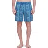 Robert Graham Quickdry Boxer Board Shorts In Blue Bandana