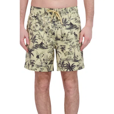 Robert Graham Quickdry Boxer Board Shorts In Safari