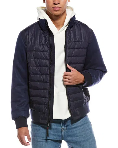Robert Graham Quilted Bomber Jacket In Blue