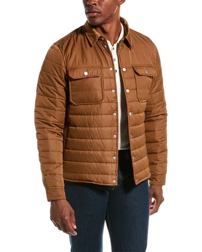 Robert Graham Quilted Shirt Jacket In Brown
