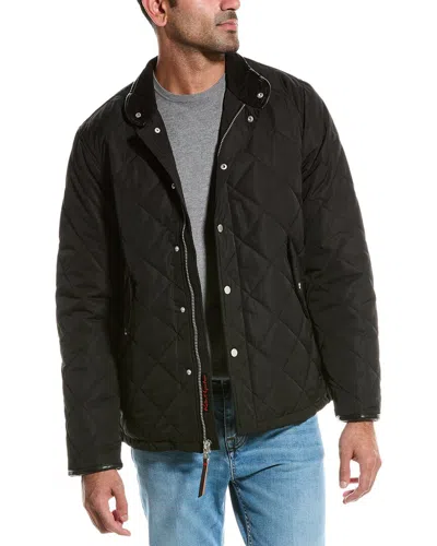 Robert Graham Quilted Stand Collar Field Jacket In Black