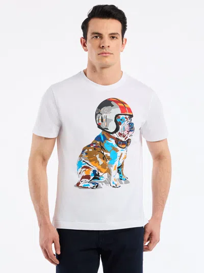 Robert Graham Racer Graham Short Sleeve T-shirt In White