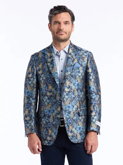 Robert Graham Radford Tailored Fit Floral Jacquard Sport Coat In Blue