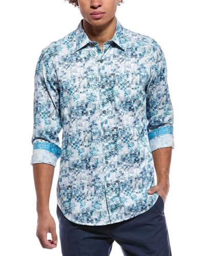 Robert Graham Rahan Classic Fit Woven Shirt In Blue