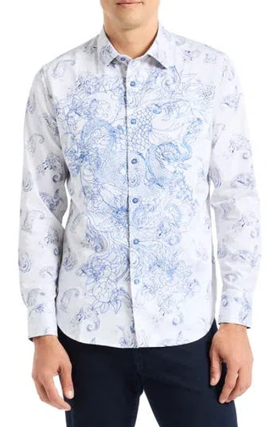 Robert Graham Ramsey Long Sleeve Button-up Shirt In White