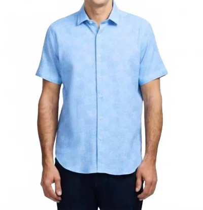 Robert Graham Reid Short Sleeve Button Front Shirt In Blue