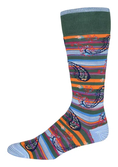 Robert Graham Remington Socks In Blue