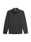 Robert Graham Remo Long Sleeve 1/4 Zip Shirt In Black