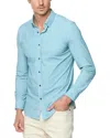 Robert Graham Renley Tailored Fit Solid Button-up Shirt In Blue