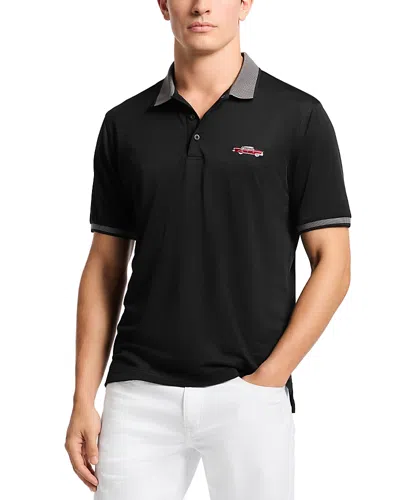 Robert Graham Retro Ride Knit Polo In Black