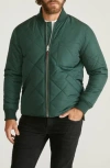 Robert Graham Reversible Quilted Bomber Jacket In Green/cappucino
