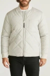 Robert Graham Reversible Quilted Bomber Jacket In Stone/stormy