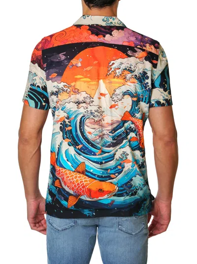 Robert Graham Ride The Wave Short Sleeve Button Down Shirt In Multi