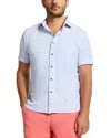 Robert Graham Riptide Classic Fit Board Print Short Sleeve Knit Button-up Shirt In Multi