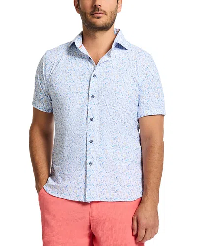 ROBERT GRAHAM RIPTIDE PRINTED SHORT SLEEVE BUTTON FRONT SHIRT