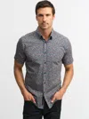 Robert Graham Ritter Knit Short Sleeve Button-up Shirt In Multi