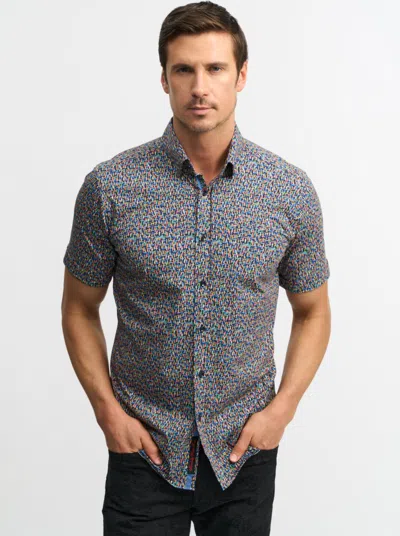 Robert Graham Ritter Short Sleeve Button Down Shirt In Multi