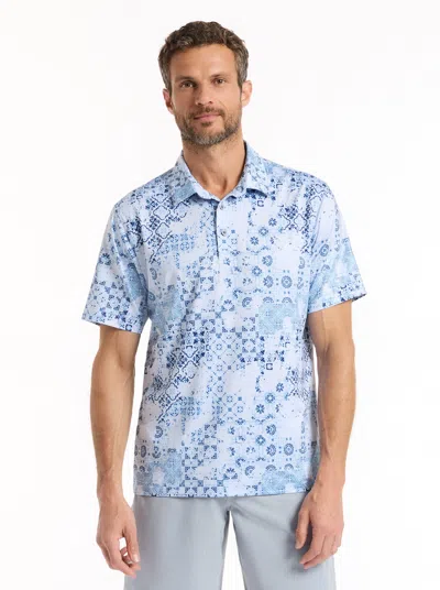 Robert Graham Riverside Short Sleeve Polo In Blue