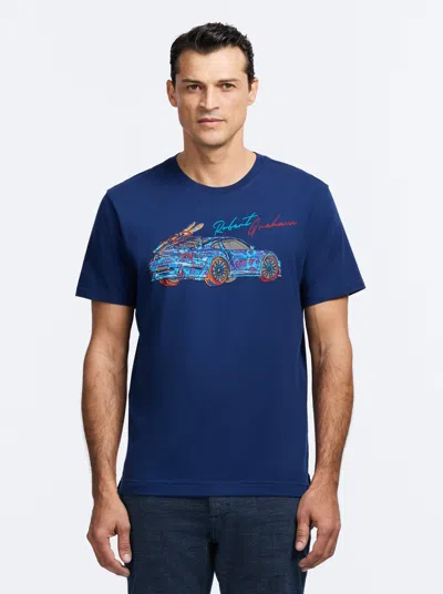 Robert Graham Road Trip Short Sleeve T-shirt In Blue