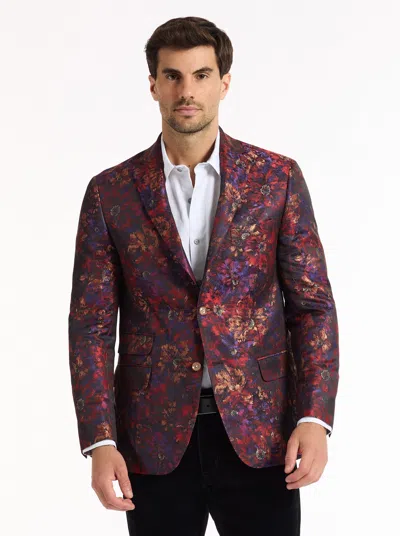 Robert Graham Rohrers Blazer In Burgundy