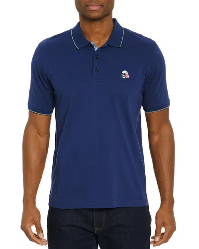 Robert Graham Rossi Short Sleeve Knit Polo Shirt - Exclusive In Navy