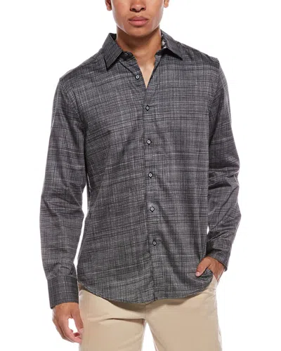 Robert Graham Roth Classic Fit Woven Shirt In Gray