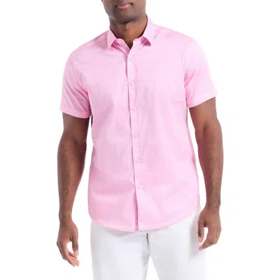 Robert Graham Roth Short Sleeve Cotton Button-up Shirt In Pink