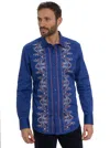 ROBERT GRAHAM ROBERT GRAHAM ROYAL MIDNIGHT LONG SLEEVE BUTTON DOWN SHIRT