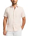 Robert Graham Royal Palms Short Sleeve Button Down Shirt Tall In Light Pink
