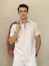 Robert Graham Royal Palms Short Sleeve Button Down Shirt In Lt. Pink