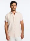 Robert Graham Royal Palms Short Sleeve Button Down Shirt Tall In Lt. Pink