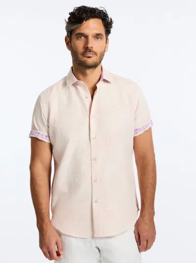 Robert Graham Royal Palms Short Sleeve Button Down Shirt Tall In Lt. Pink