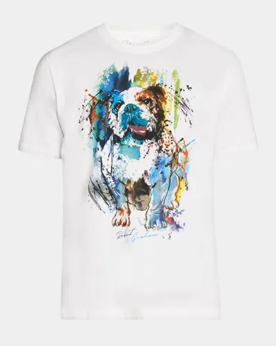 Robert Graham Ruff Sketch Graphic Cotton T-shirt In White