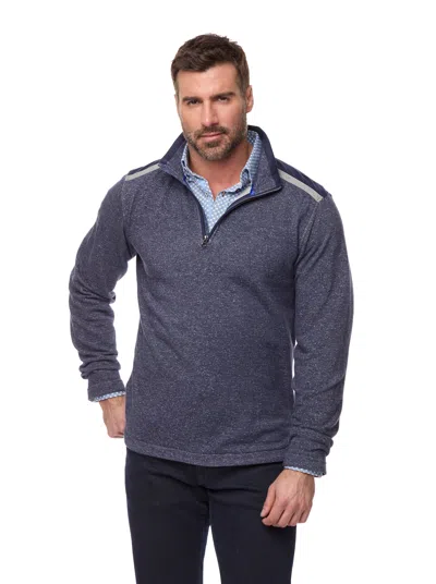 Robert Graham Rufino Long Sleeve Knit Shirt In Indigo