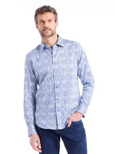 Robert Graham Rythers Long Sleeve Button Down Shirt In Blue