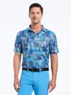 Robert Graham Salas Short Sleeve Polo In Blue