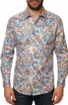 Robert Graham Salton Long Sleeve Button Down Shirt In Blue Multi