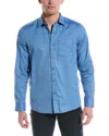 Robert Graham Santa Croce Cotton Blend Button-up Shirt In Blue