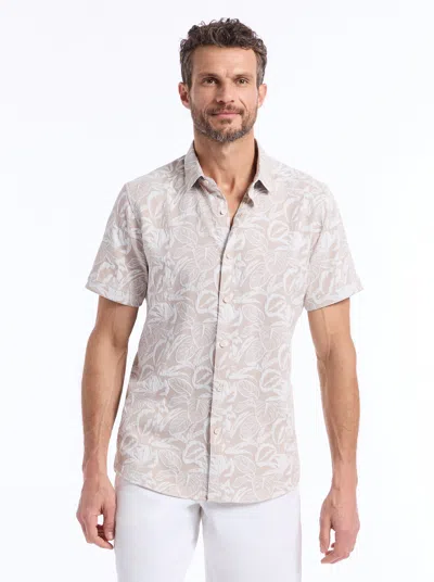 Robert Graham Santa Monica Short Sleeve Button Down Shirt In White